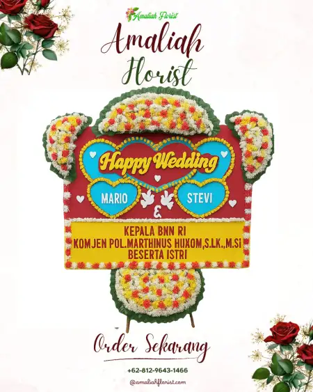 Papan Bunga Pernikahan Tunggaljaya